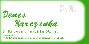 denes marczinka business card